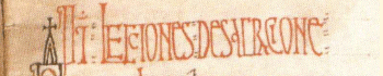 Fragmento de un Liber Commicus del siglo XI (León, Archivo de la Catedral)