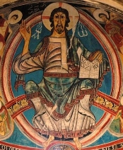 Martes Santo. ("Pantocr�tor. Ego sum lux mundi". Iglesia de San Clemente de Tahull (Lérida), An�nimo (1123))