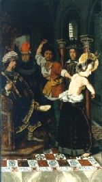Bartolomé Bermejo. "Flagelación de Sta. Engracia" (siglo XV). Museo de Bellas Artes de Bilbao.