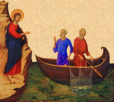 Domingo II de Cotidiano. ("La elección de Pedro y Andrés", Duccio di Buoninsegna, 1308. National Gallery of Art, EE.UU.)