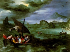 Domingo IV de Cotidiano. ("Cristo en la tempestad del mar de Galilea" Jan Brueghel El Viejo. Museo Thyssen-Bornemisza, 1596)