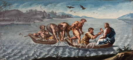 Domingo XI de Cotidiano. ("La pesca milagrosa" Fray Manuel Bayeau, c.1791. Palacio Episcopal, Jaca)