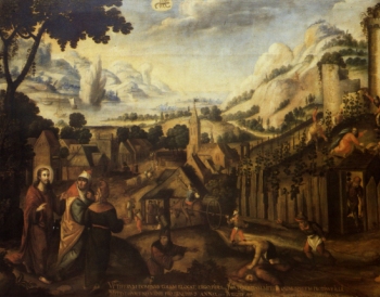 Domingo XXIX de Cotidiano. ("Parábola de los viñadores homicidas" Diego Quispe Tito, 1681. Catedral de Cuzco, Per�)