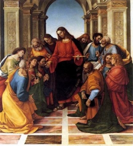 Sábado III de Cuaresma. ("La comunión de los apóstoles", 1512. Luca Signorelli. Museo Diocesano de Cortona.)