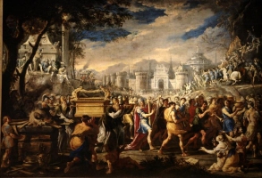 Martes V de Cuaresma. ("David bailando ante el Arca", Domenico Gargiulo. Siglo XVII. Mosc�. Museo Pushkin)