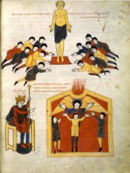 Misa del Inicio del Año. ("La adoración del ídolo", Sanctus Hieronymus, Commentarii in Danielem, Francia, Saint-Sever, siglo XI)