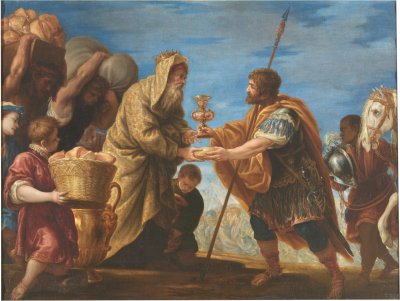 Misa del Inicio del Año. ("Abraham y Melquisedec", Juan Antonio de Frías y Escalante, 1668. Museo del Prado)