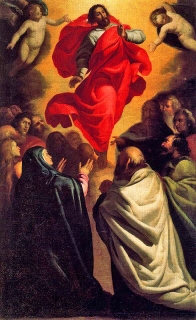 Jueves de Pascua. ("Ascensión del Señor", Antonio de Lanchares, 1609. Museo del Prado, Madrid)