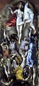 Vigilia Pascual. ("La Resurrección de Cristo", 1597-1604, El Greco. Museo del Prado, Madrid)