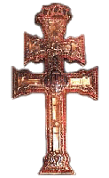 Viernes de Parasceve. Cruz-relicario, que contiene un fragmento del verdadero "lignum crucis" (Caravaca de la Cruz, Murcia)