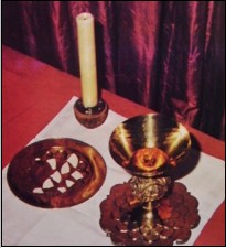 Las nueve partes en que se divide el Pan durante el rito de la Fracción en la misa hispano-mozárabe