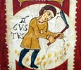 Agosto. Calendario mural del Pante�n Real de la Colegiata de San Isidoro (León). Primer tercio del siglo XII.