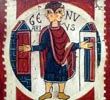 Enero. Calendario mural del Pante�n Real de la Colegiata de San Isidoro (León). Primer tercio del siglo XII.
