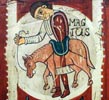Mayo. Calendario mural del Pante�n Real de la Colegiata de San Isidoro (León). Primer tercio del siglo XII.