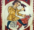 Noviembre. Calendario mural del Pante�n Real de la Colegiata de San Isidoro (León). Primer tercio del siglo XII.